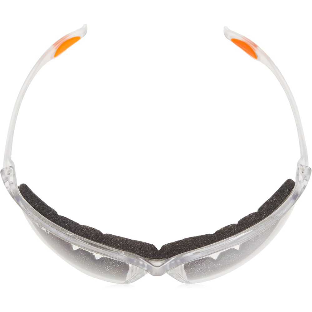 MCR Safety Law LW3 Foam-Lined Safety Glasses with Clear Anti-Fog Lenses top view