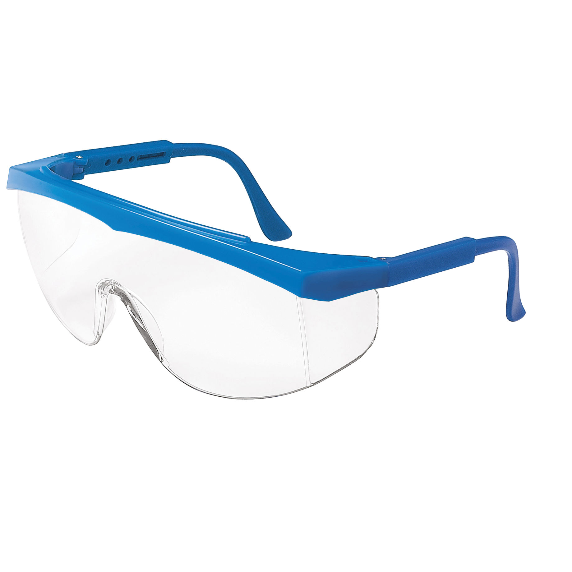 MCR Safety SS1 Safety Glasses SS120 Blue Frame with Clear Lens