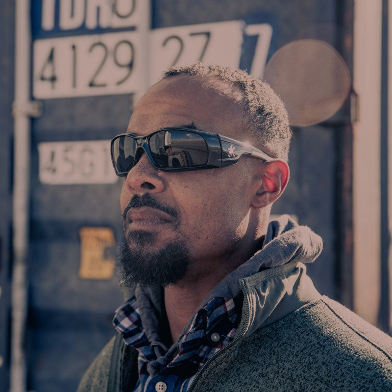 MCR Safety Swagger SR1 Safety Glasses Black Frame with Gray Lenses SR112