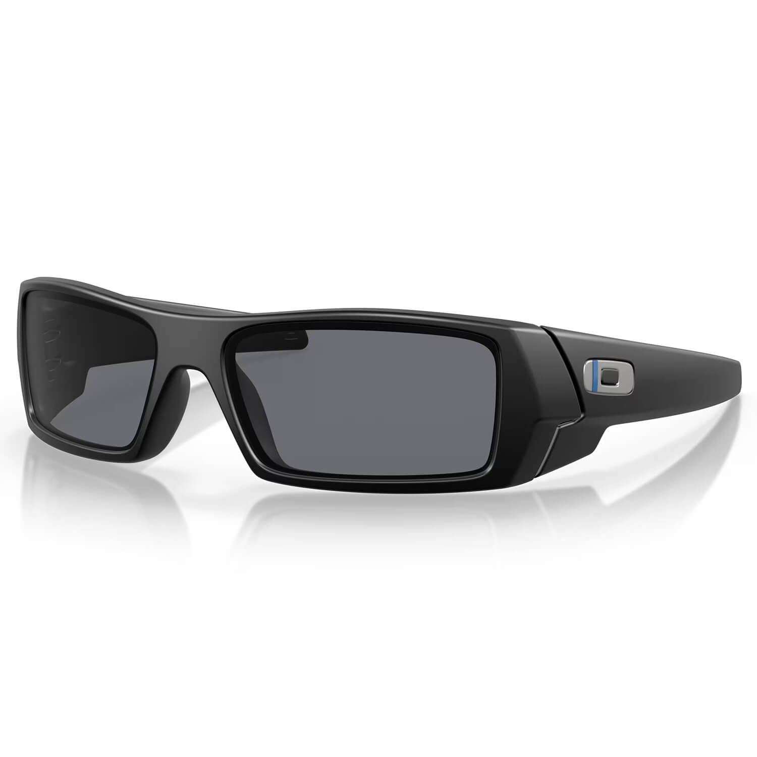 Oakley SI Thin Blue Line Gascan Sunglasses Matte Black with Grey Lenses-Safety Glasses USA