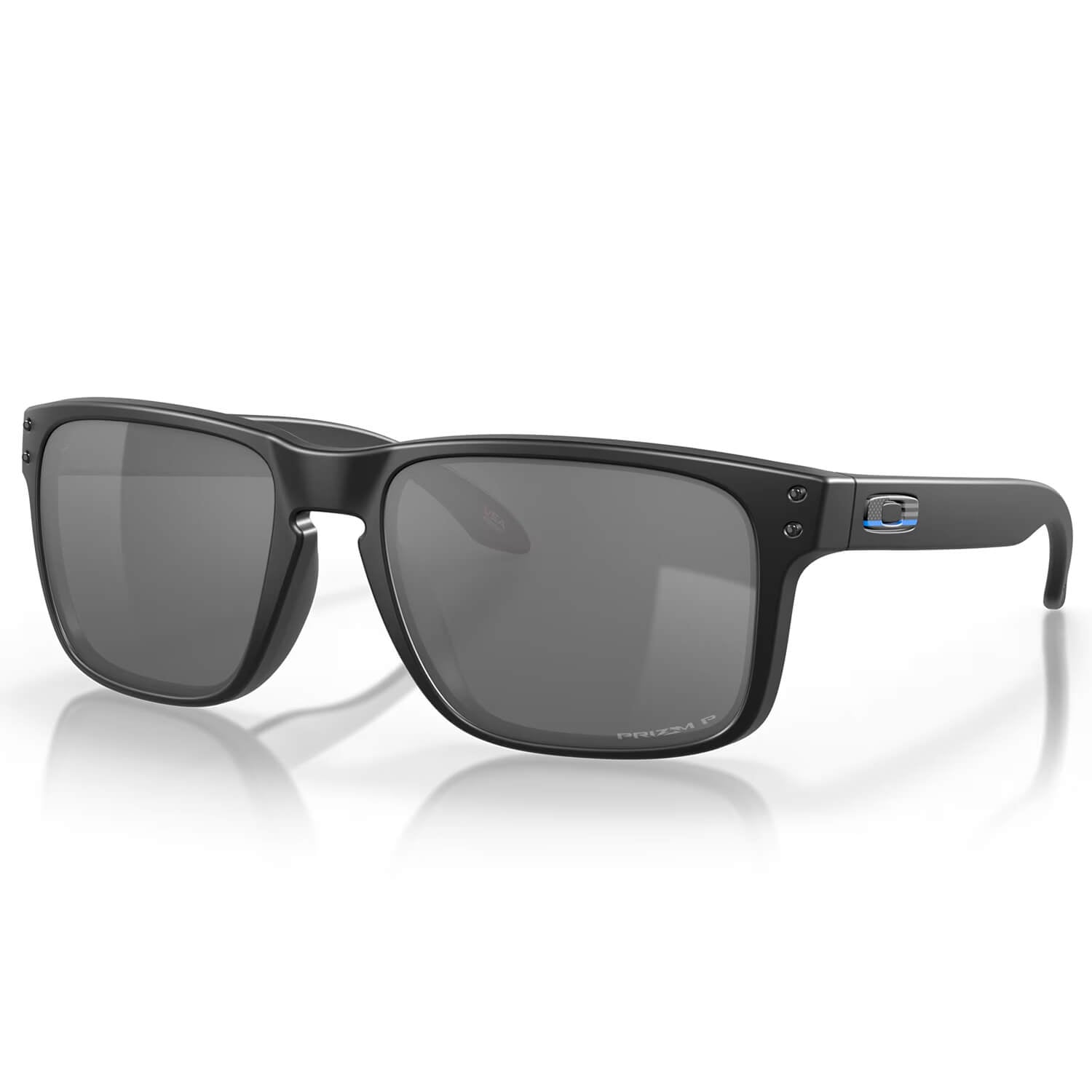 Oakley SI Holbrook Thin Blue Line Sunglasses Matte Black with Polarize