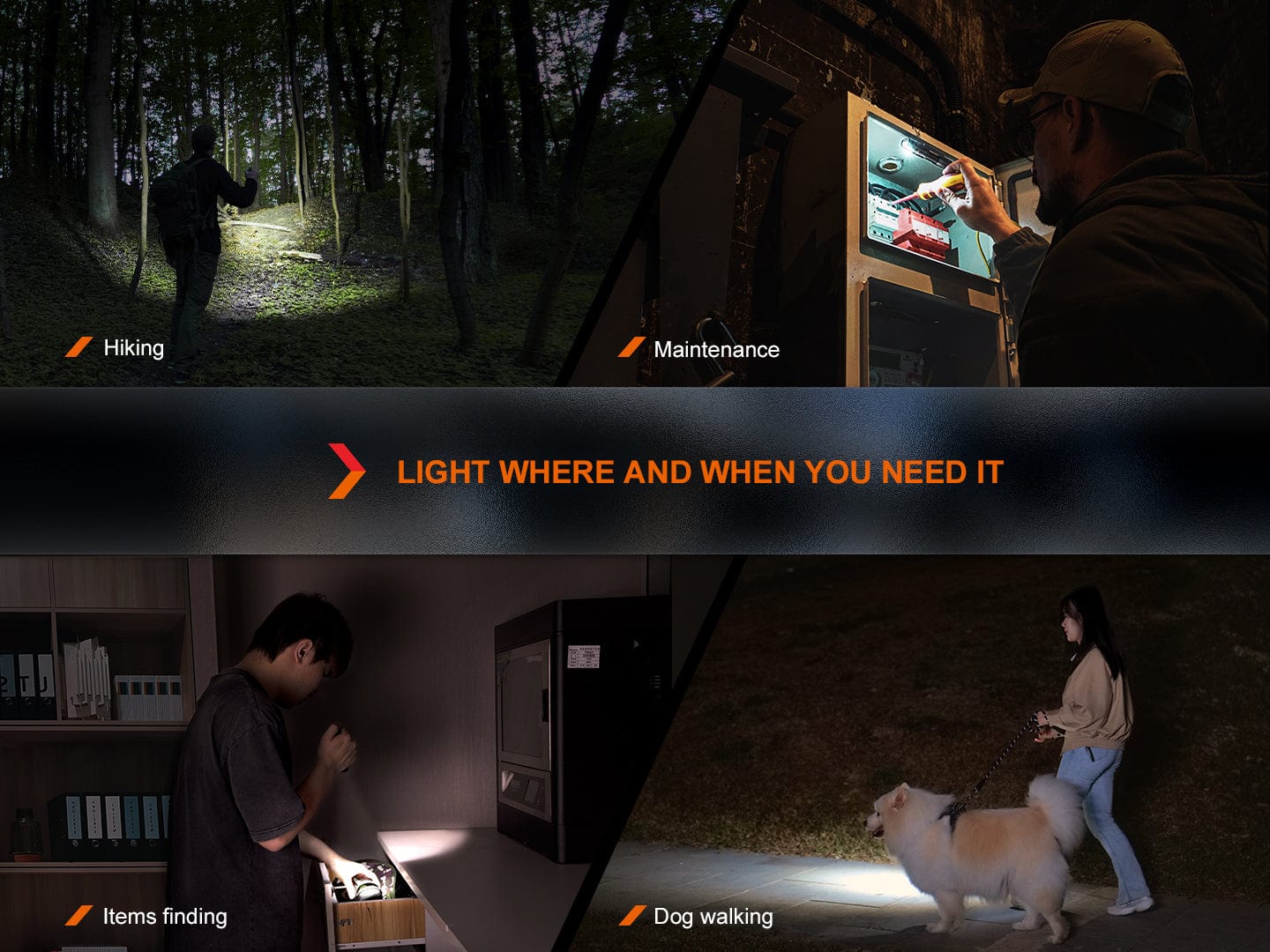 Fenix LD12R Dual Light Flashlight - 600 Lumens-FX-LD12R-Safety Glasses USA-6