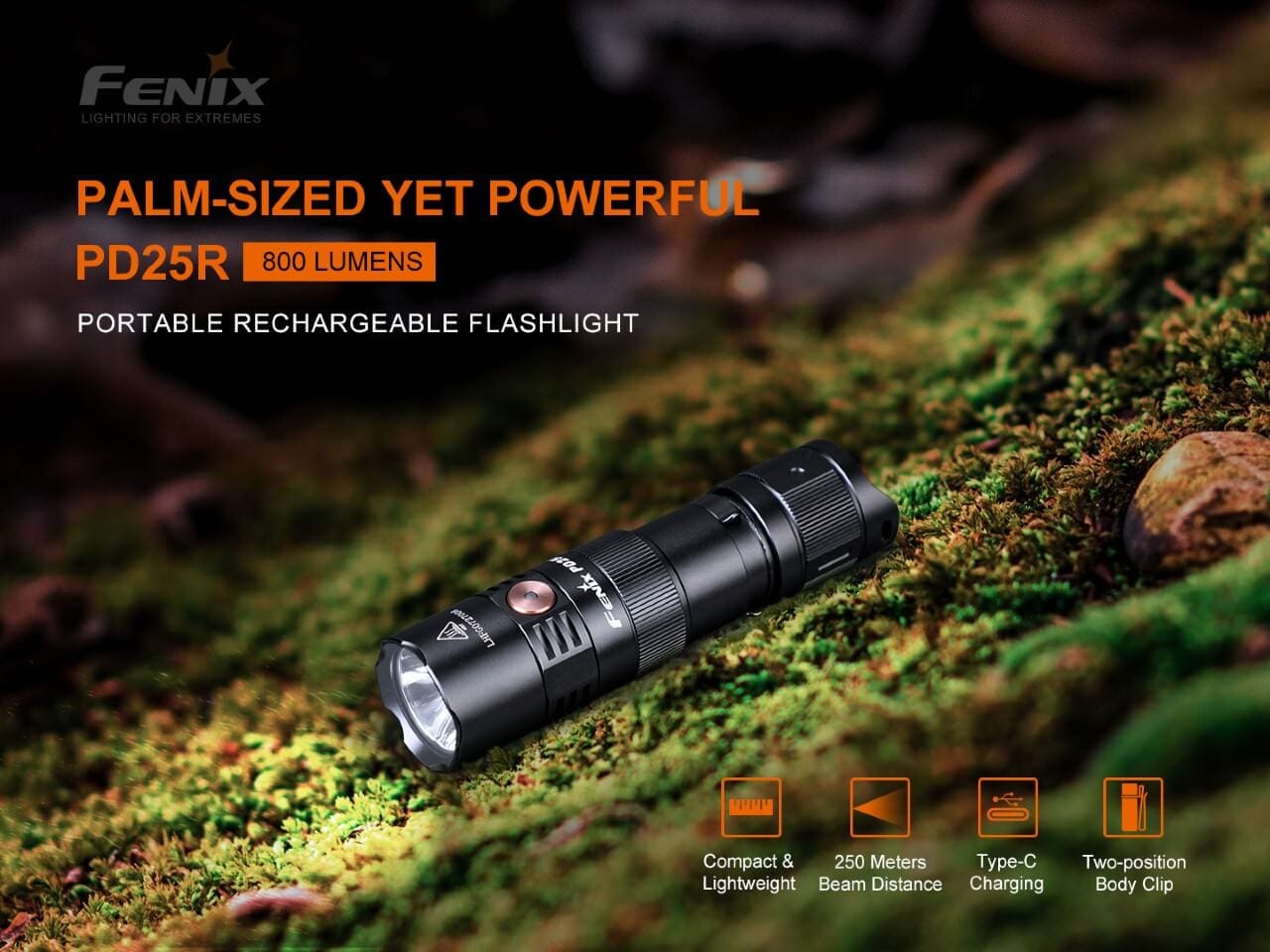 Fenix PD25R Rechargeable LED Flashlight--Safety Glasses USA-3