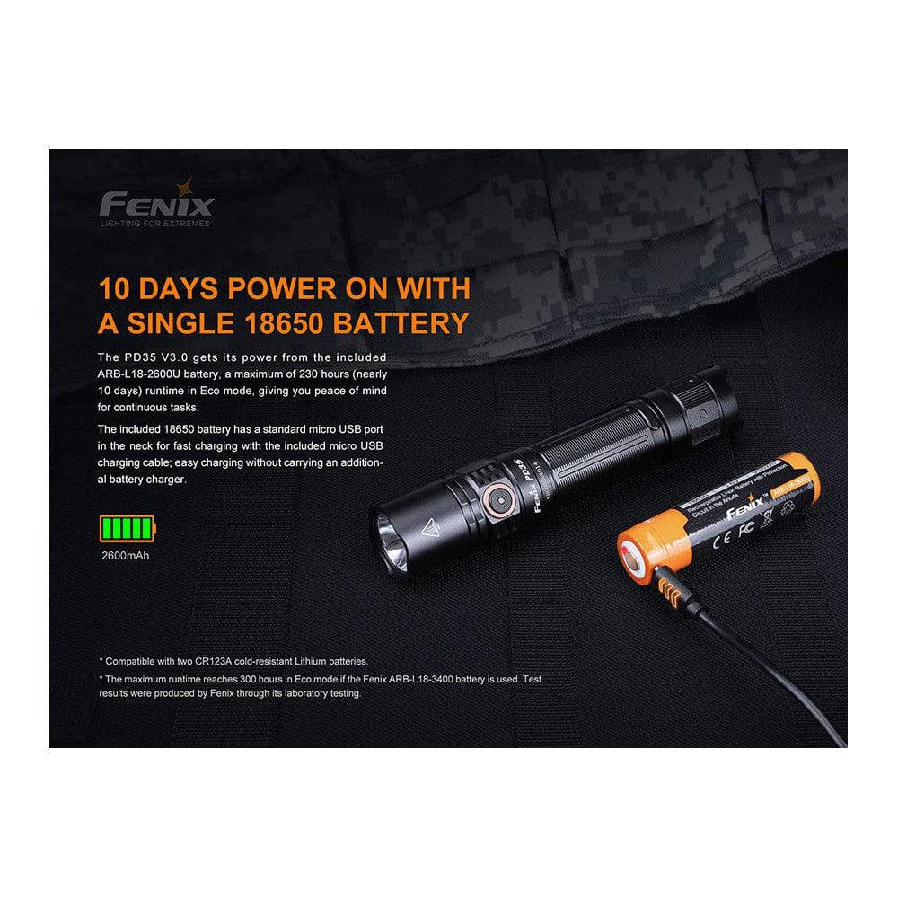 Fenix PD35 V3.0 Everyday Carry Flashlight - 1700 Lumens--Safety Glasses USA-12