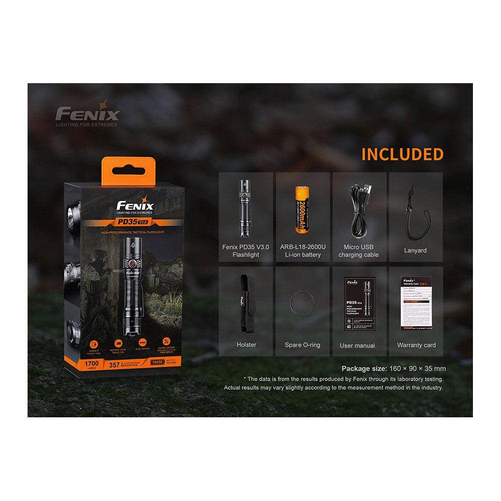 Fenix PD35 V3.0 Everyday Carry Flashlight - 1700 Lumens--Safety Glasses USA-17