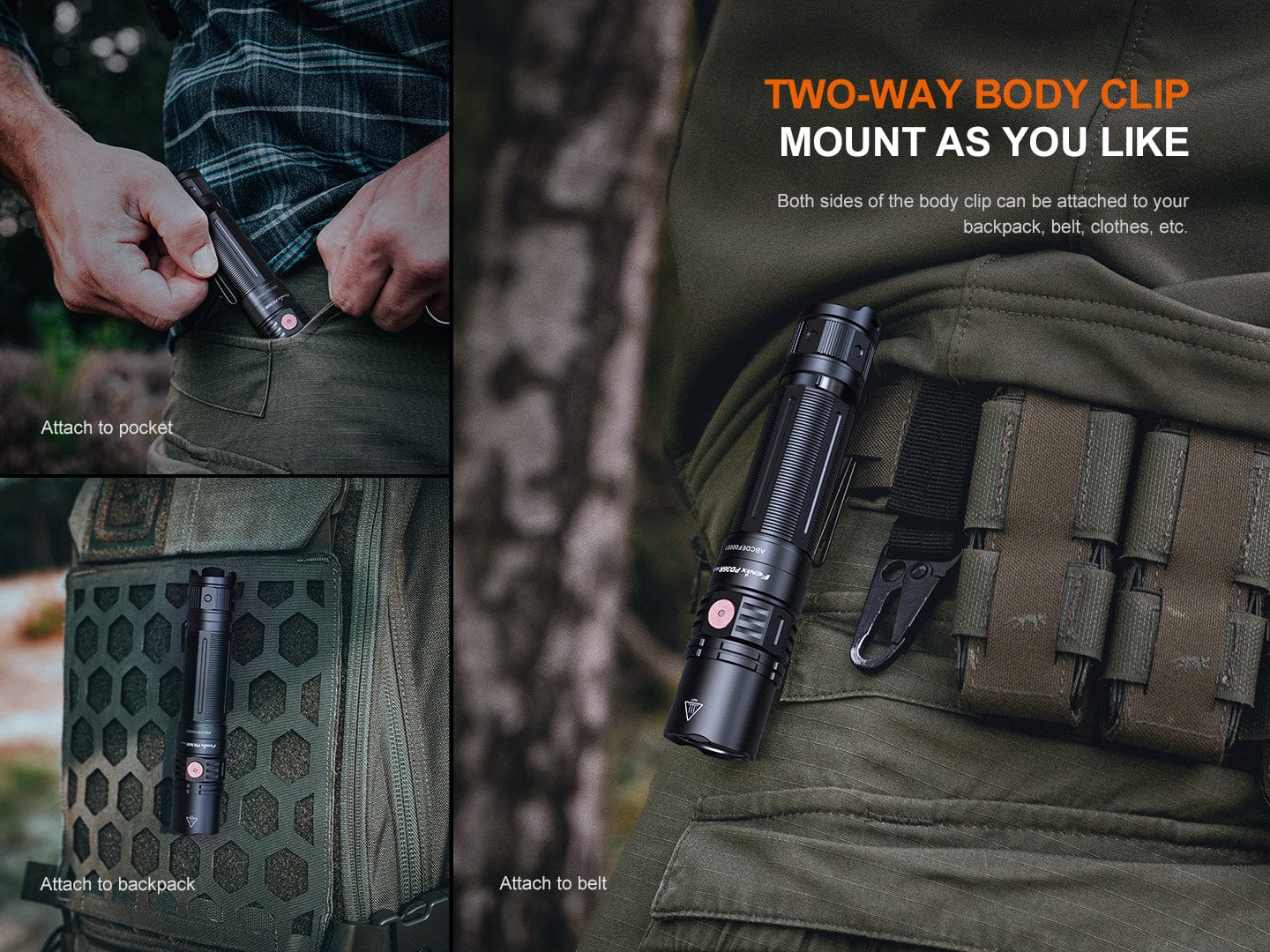 Fenix PD36R V2 Compact Rechargeable Tactical Flashlight - 1700 Lumens-FX-PD36RV2-Safety Glasses USA-8