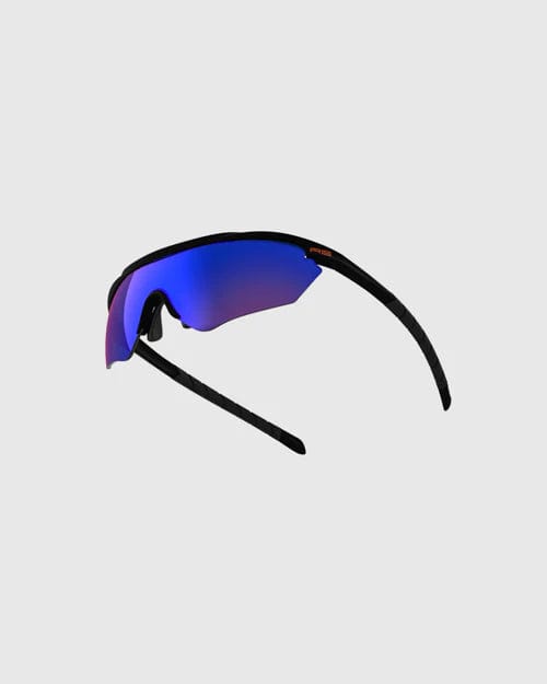 Randolph Phantom 2.0 Shooting Glasses Kit with Black Frame and HD Medium, Dark Purple and Blue Ice Lenses Front View