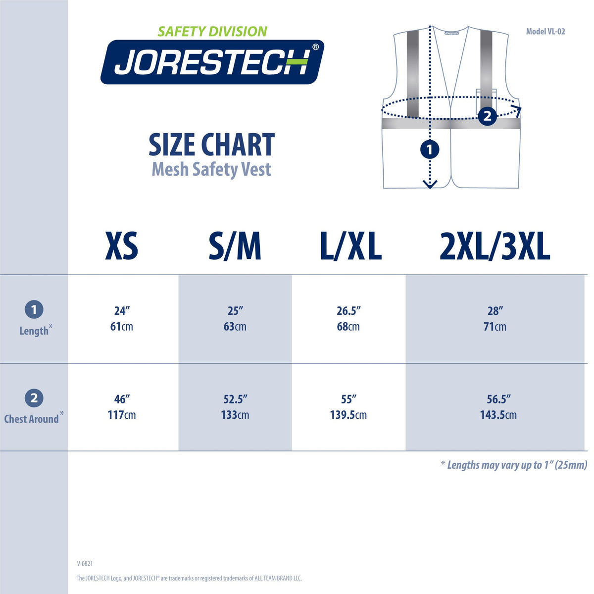 Jorestech Printed Hi-Vis Mesh Safety Vest with 2” Reflective Strips and Pocket - Orange