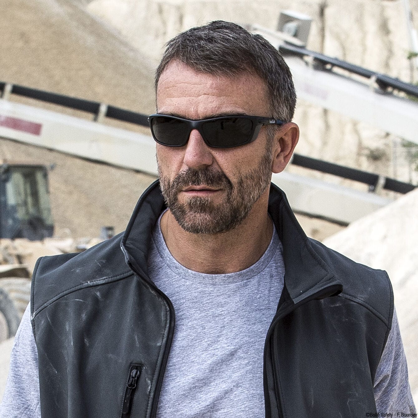 Bolle Baxter Safety Glasses with Black Frame and Polarized Smoke Lens-BOL-BAXPOLWFS-Safety Glasses USA-5