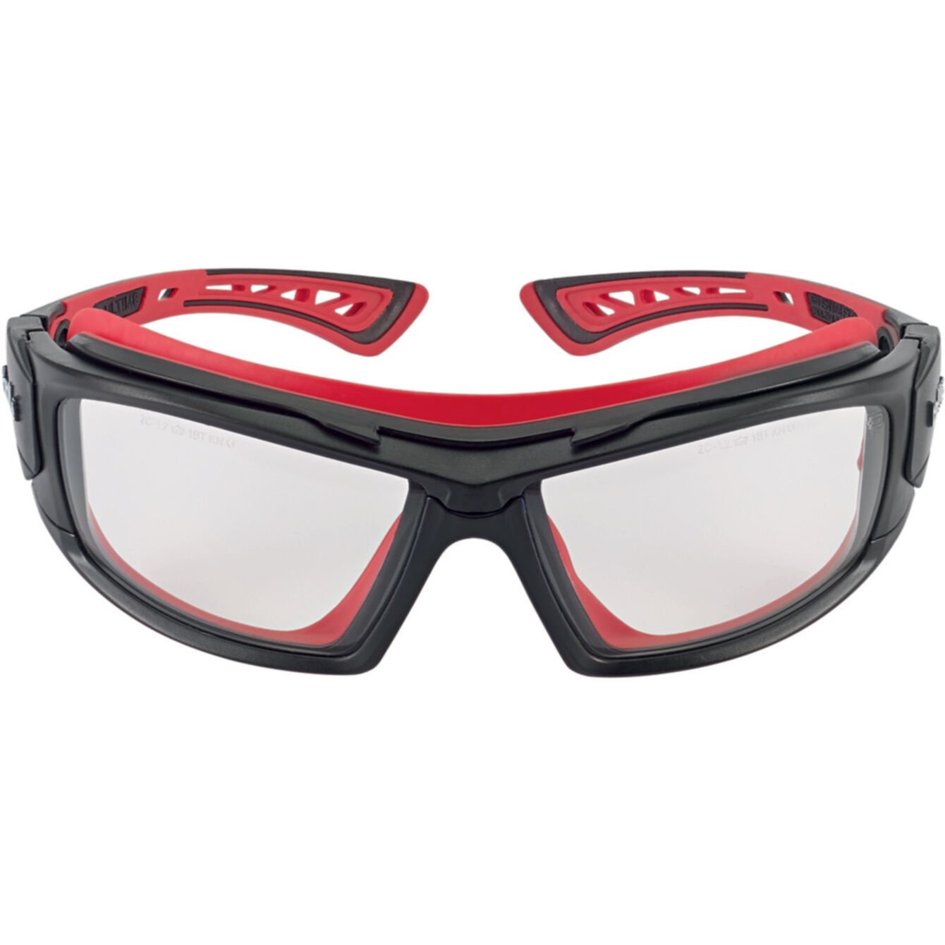 Bolle ULTIM8 Safety Glasses/Goggle Black/Red Temples, Foam Gasket Clear Platinum Anti-Fog Lens-Safety Glasses USA
