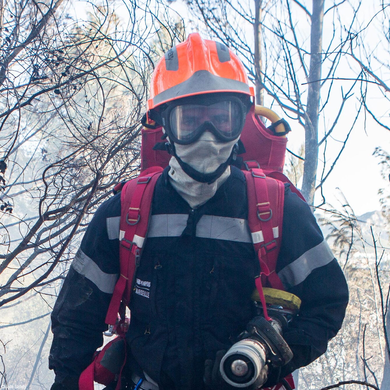 Bolle Chronosoft Safety Goggle Black Kraton Frame Clear Double Anti-Fog Lens-BOL-40102-Safety Glasses USA-3