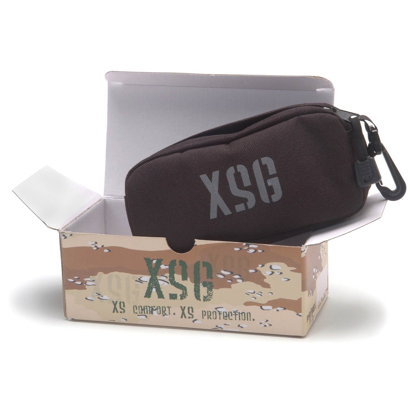 Pyramex XSG Ballistic Goggle Kit Black Frame Clear, Gray, Amber Lenses Box and Case