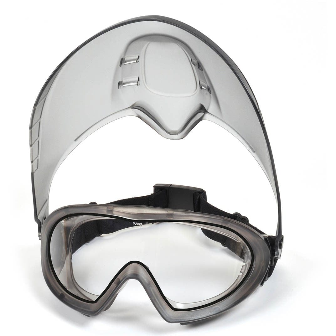 Pyramex GG504TSHIELD Capstone Google with Face Shield in open position