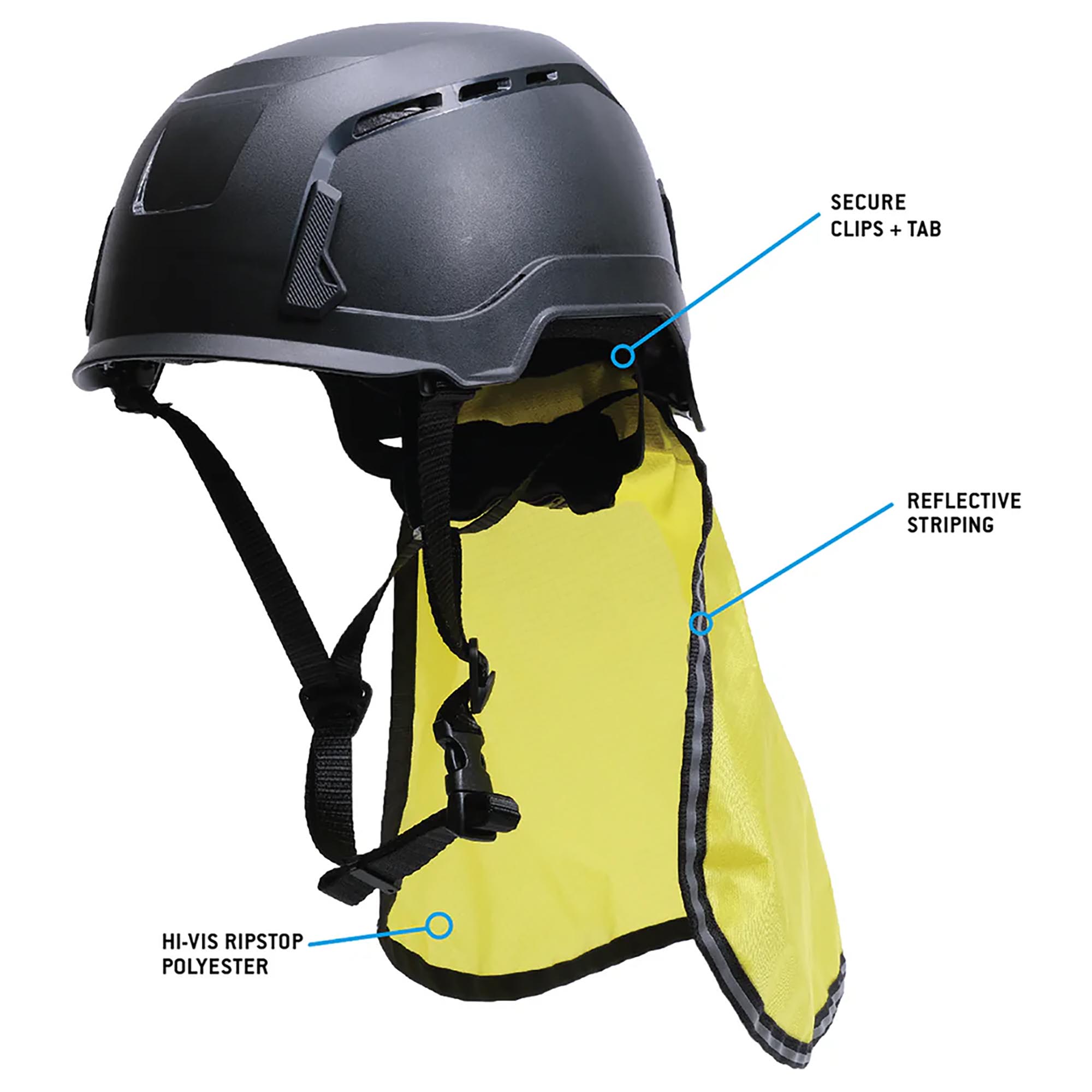 Pyramex HPT2CNS130 SL T2 Safety Helmet Neck Shade-Safety Glasses USA-2