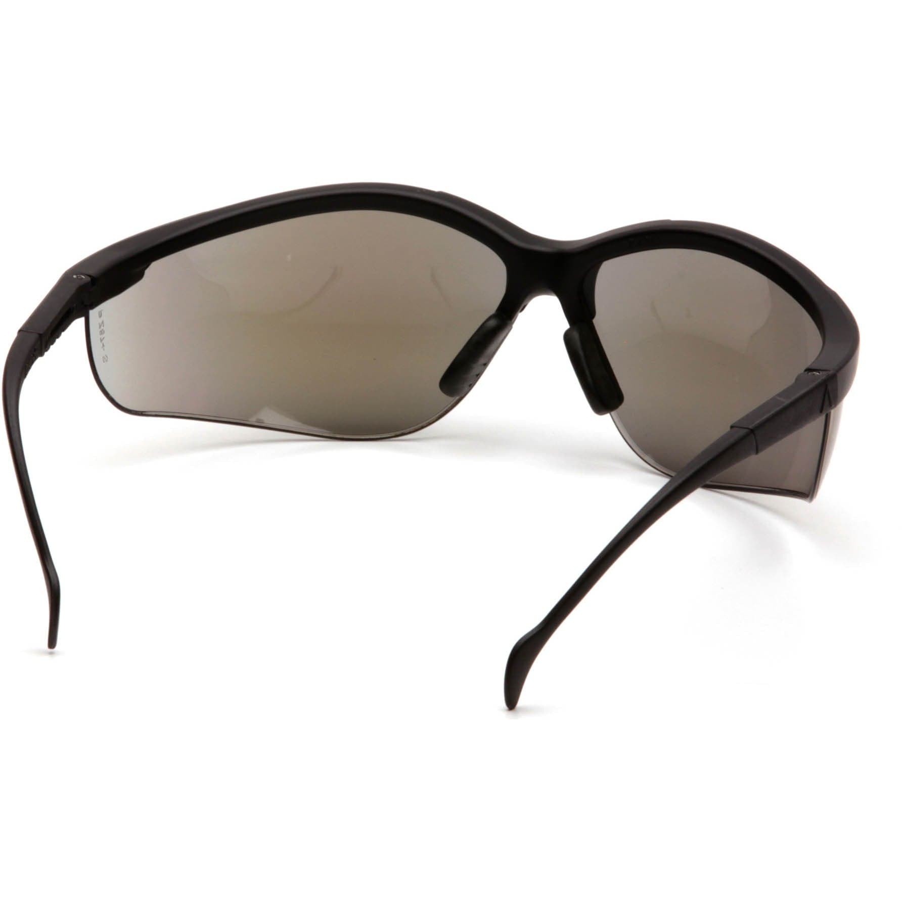 Pyramex Venture 2 Safety Glasses with Black Frame and Blue Mirror Lens Inside Lens View