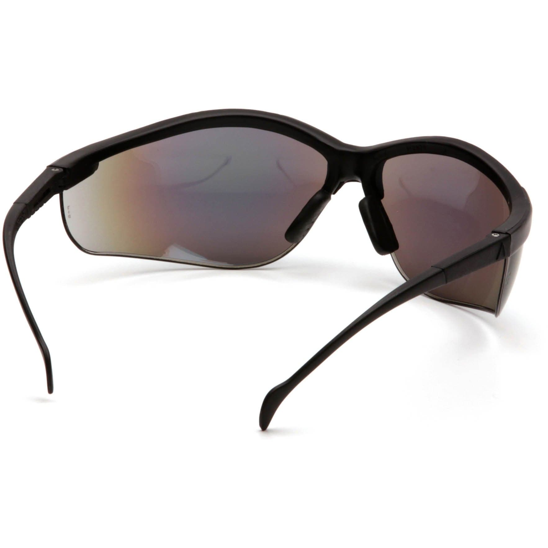 Pyramex Venture 2 Safety Glasses with Black Frame and Gold Mirror Lens Inside Lens View