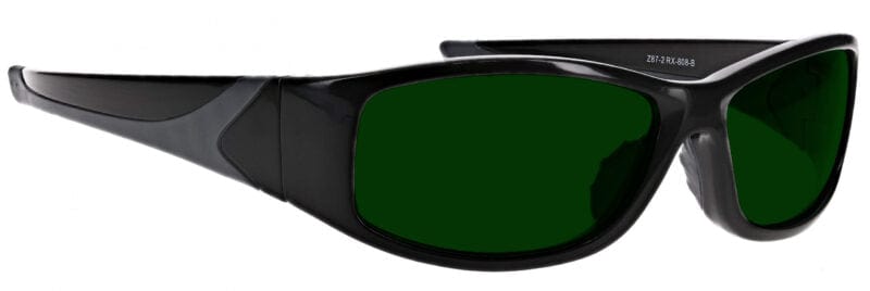 Phillips 808 Green Welding Safety Glasses with Black Frame