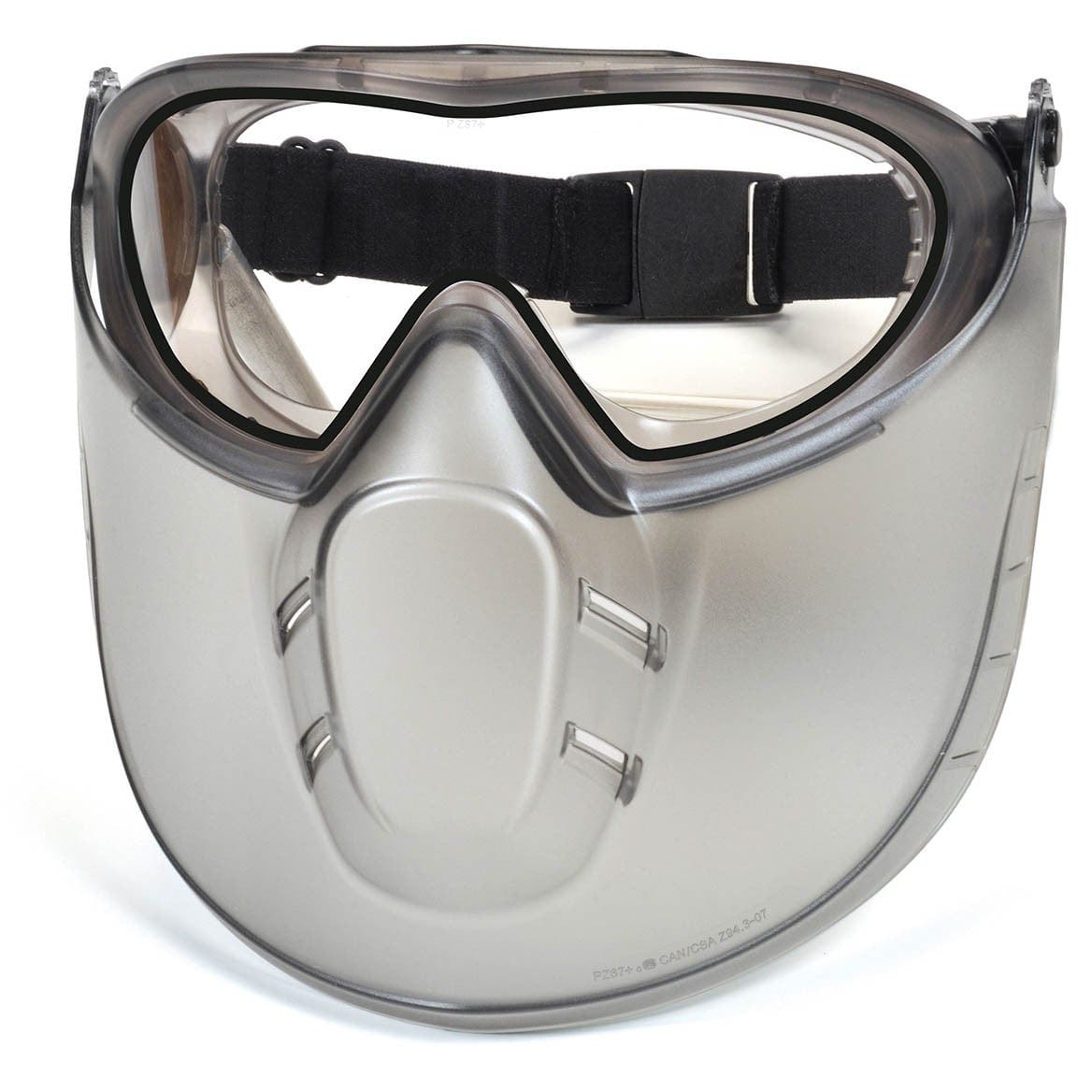 Pyramex GG504TSHIELD Capstone Goggle with Removable Face Shield - Clear H2X Anti-Fog Lens with face shield lowered