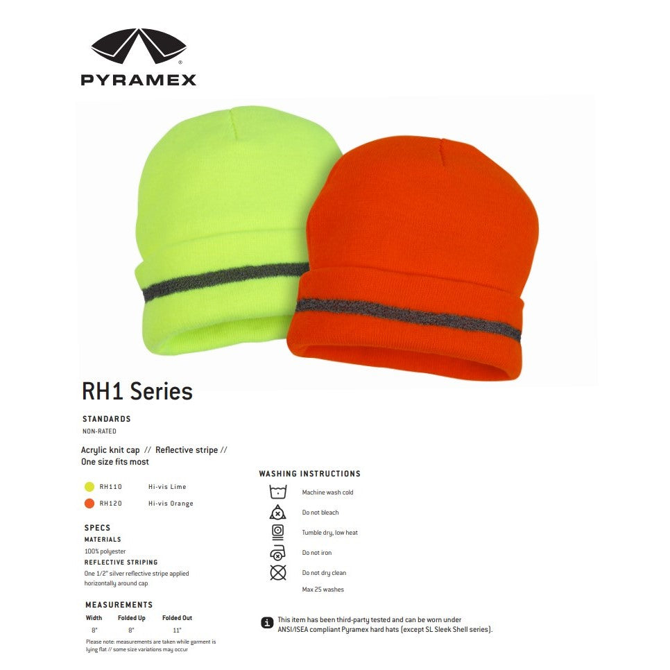 Pyramex RH1 Hi-Vis Reflective Beanie-Safety Glasses USA-6