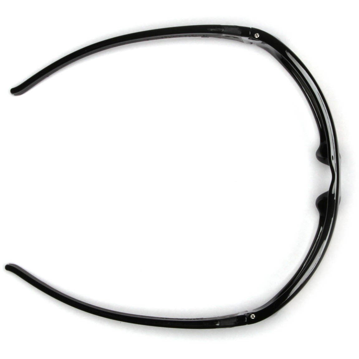 Pyramex SB5621D Goliath Safety Glasses - Black Frame - Gray Polarized Lenses Top View