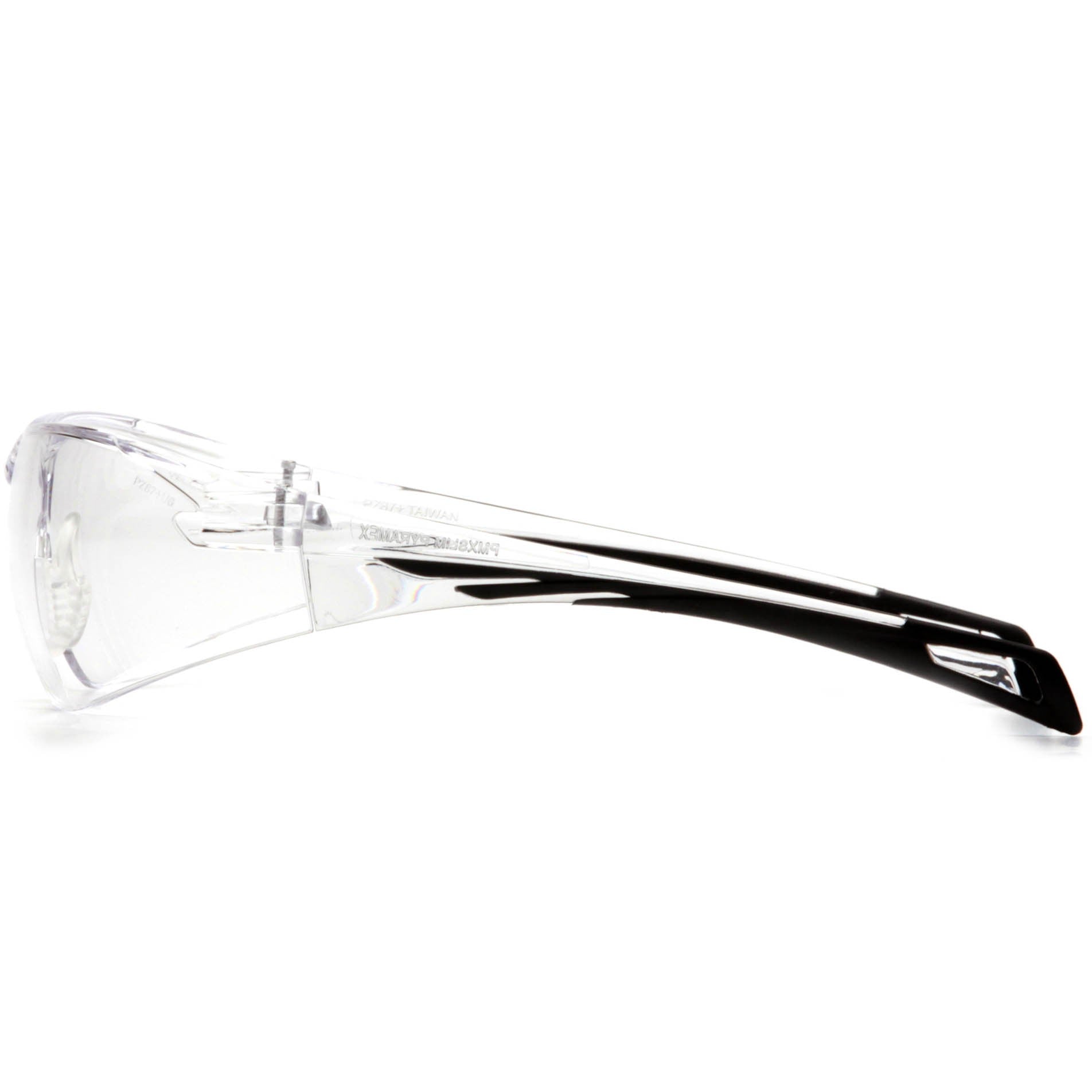 Pyramex SB7110ST PMXSLIM Safety Glasses Black Temples Clear H2X Anti-Fog Lens Left Temple