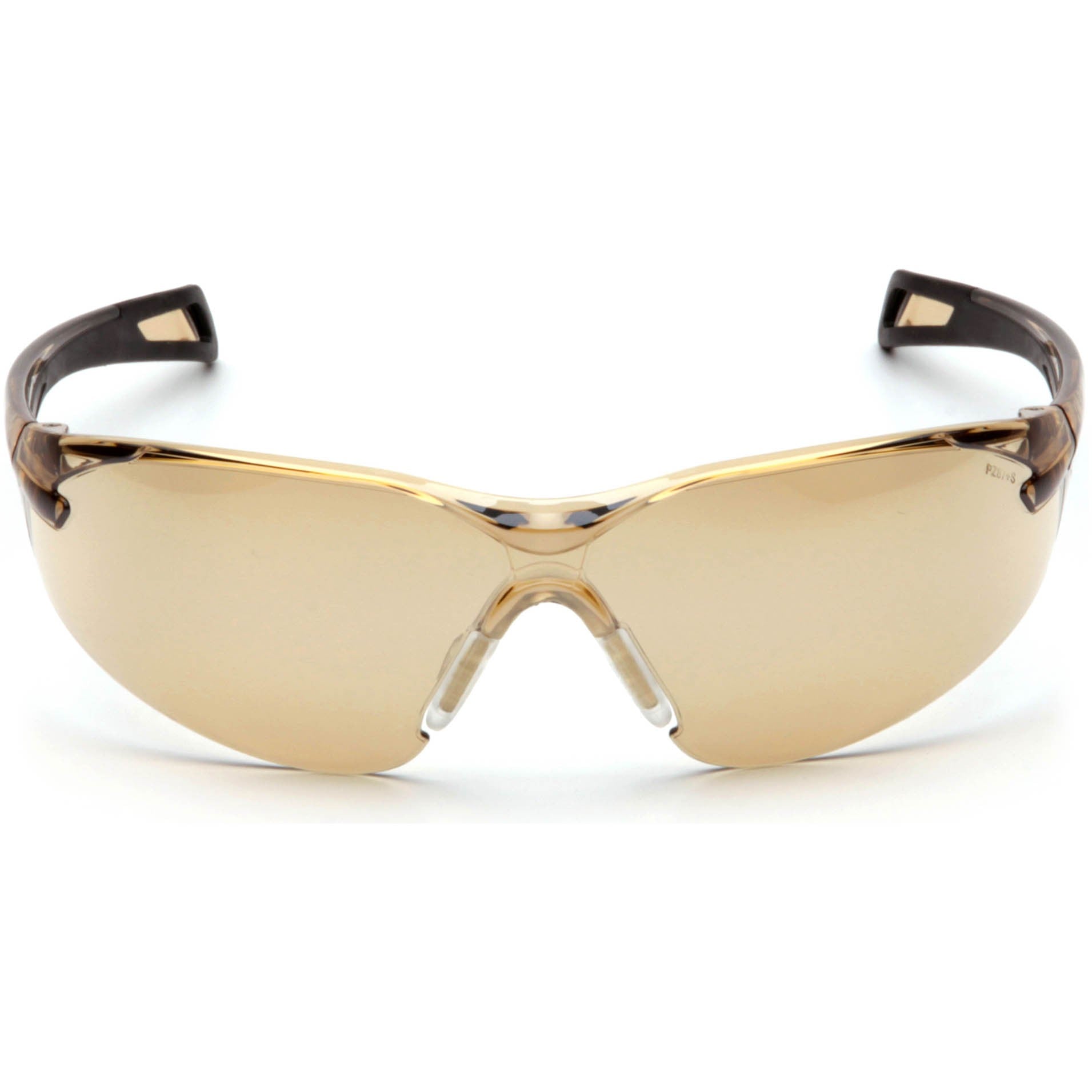 Pyramex SB7138S PMXSLIM Safety Glasses Black Temples Sandstone Bronze Lens Front View