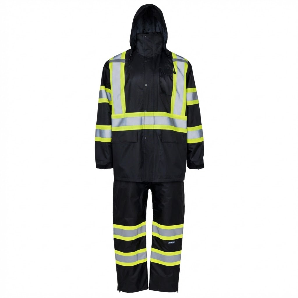 Jorestech Hi-Vis Two Tone Rain Set with X Reflective Strips On Back