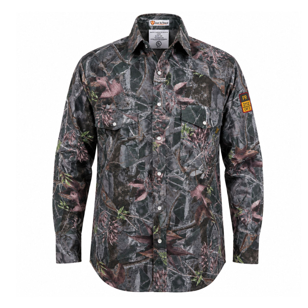 Just In Trend Flame-Resistant Camouflage Shirt - 100% Cotton