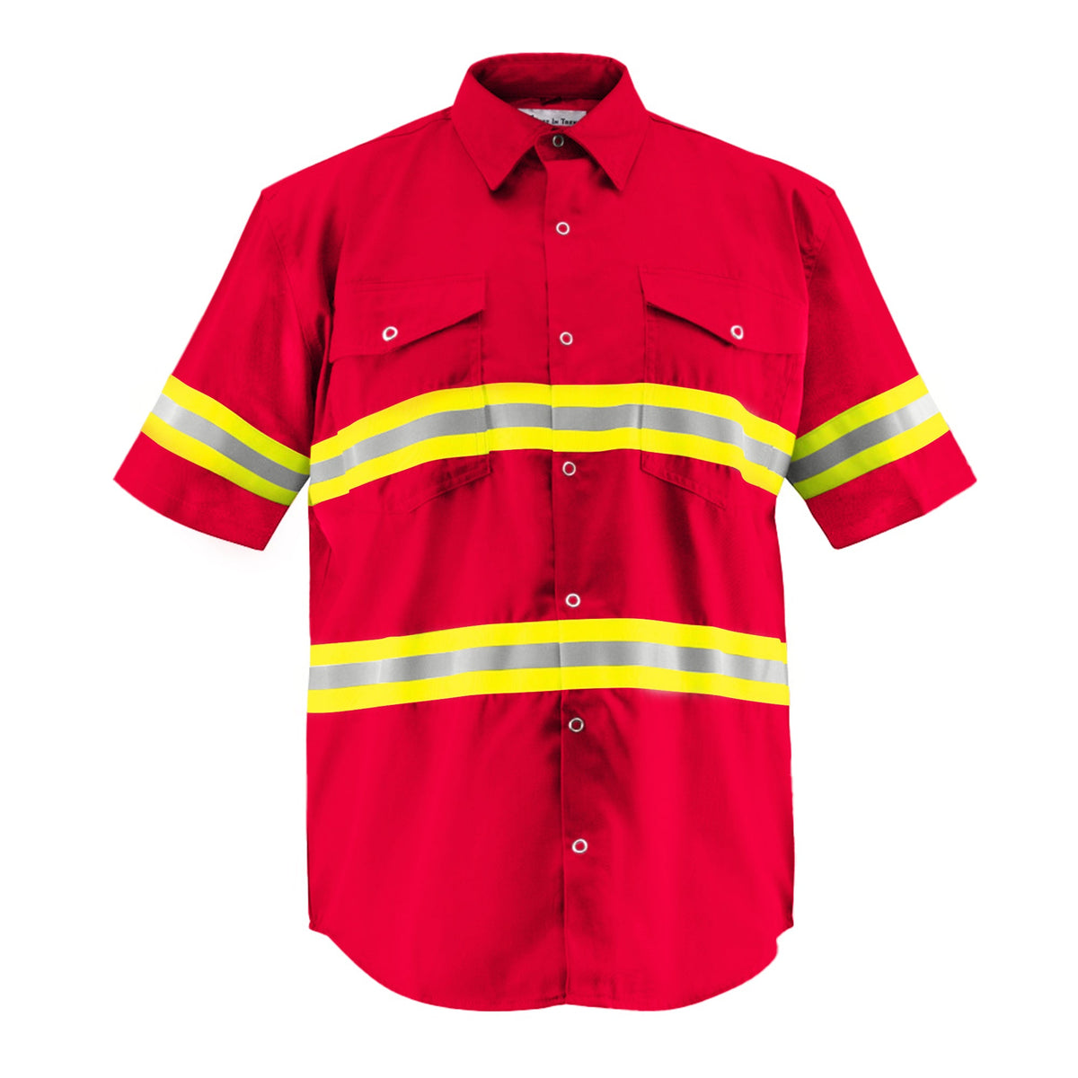 Just In Trend Premium Hi-Vis Reflective Safety Work Shirts - Half Sleeve