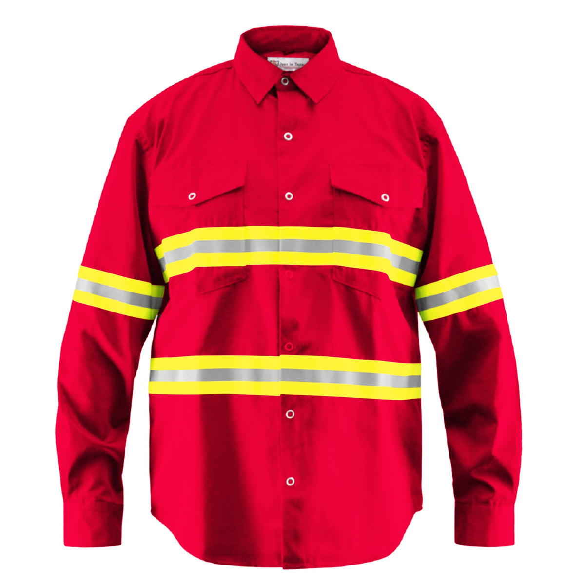 Just In Trend Premium Hi-Vis Reflective Safety Work Shirts - Full Sleeve