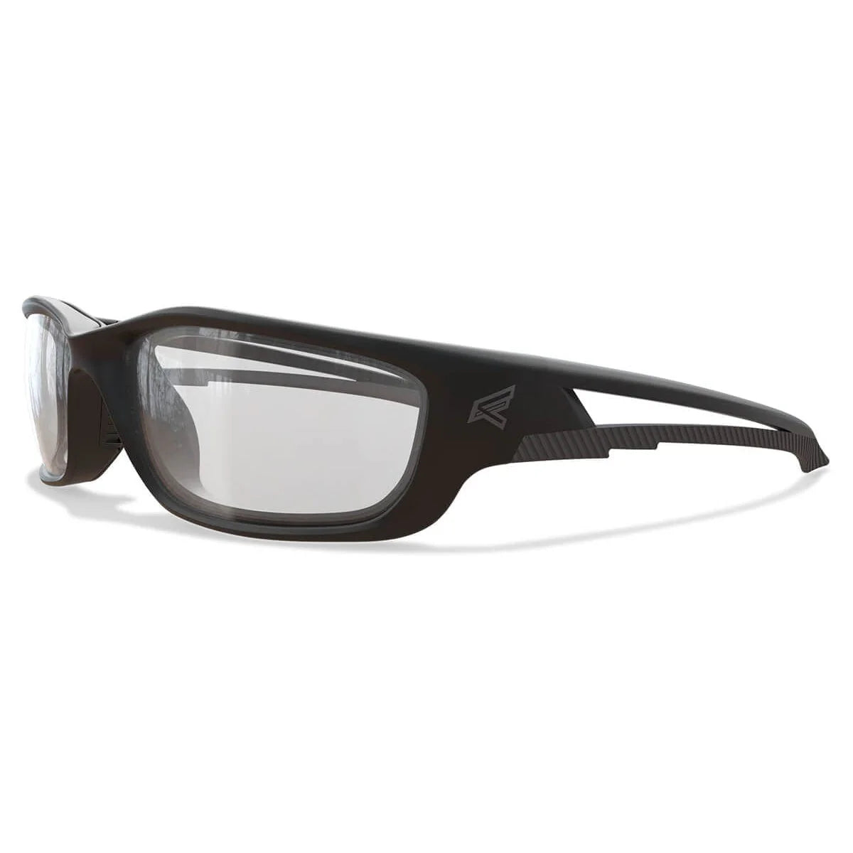 Edge Kazbek XL Safety Glasses-SK-XL111-Black Frame - Clear Lens-Safety Glasses USA-8