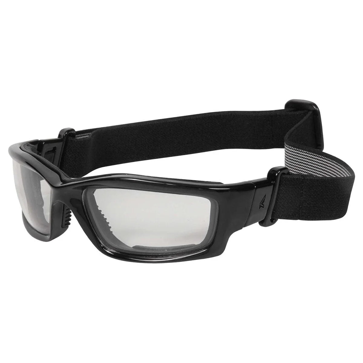 Edge Kazbek Safety Glasses/Goggles-SK111-SP-Black Frame - Clear Vapor Shield Lens-Safety Glasses USA-5