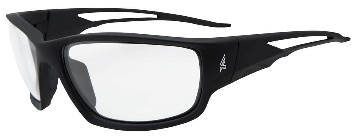 Edge Kazbek Safety Glasses with Black Frame and Clear Vapor Shield Lens