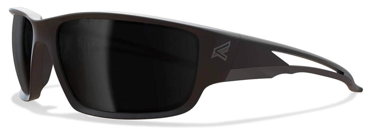 Edge Kazbek Safety Glasses with Black Frame and Smoke Vapor Shield Lens