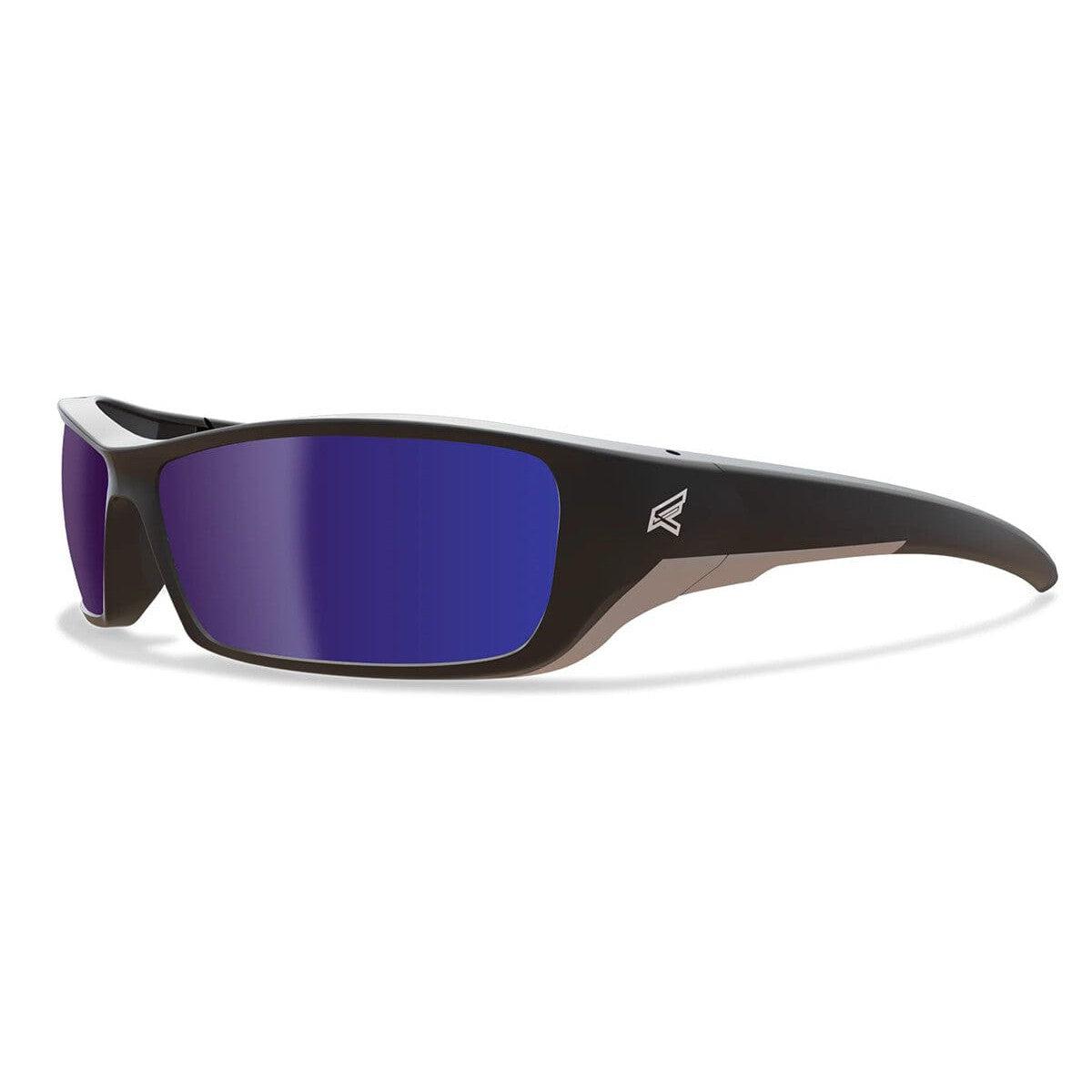 Edge Reclus Safety Glasses with Black Frame and Blue Mirror Lens-SR118-Safety Glasses USA-1