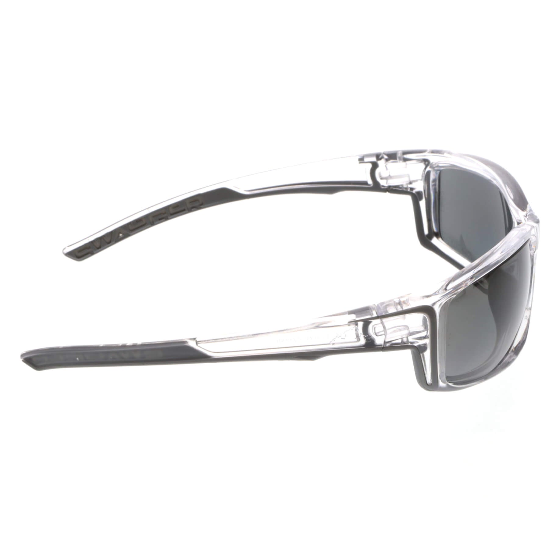 MCR Safety Swagger SR4 Safety Glasses with Clear Frame and Polarized Black Mirror MAX36 Anti-Fog Lens-Safety Glasses USA-4