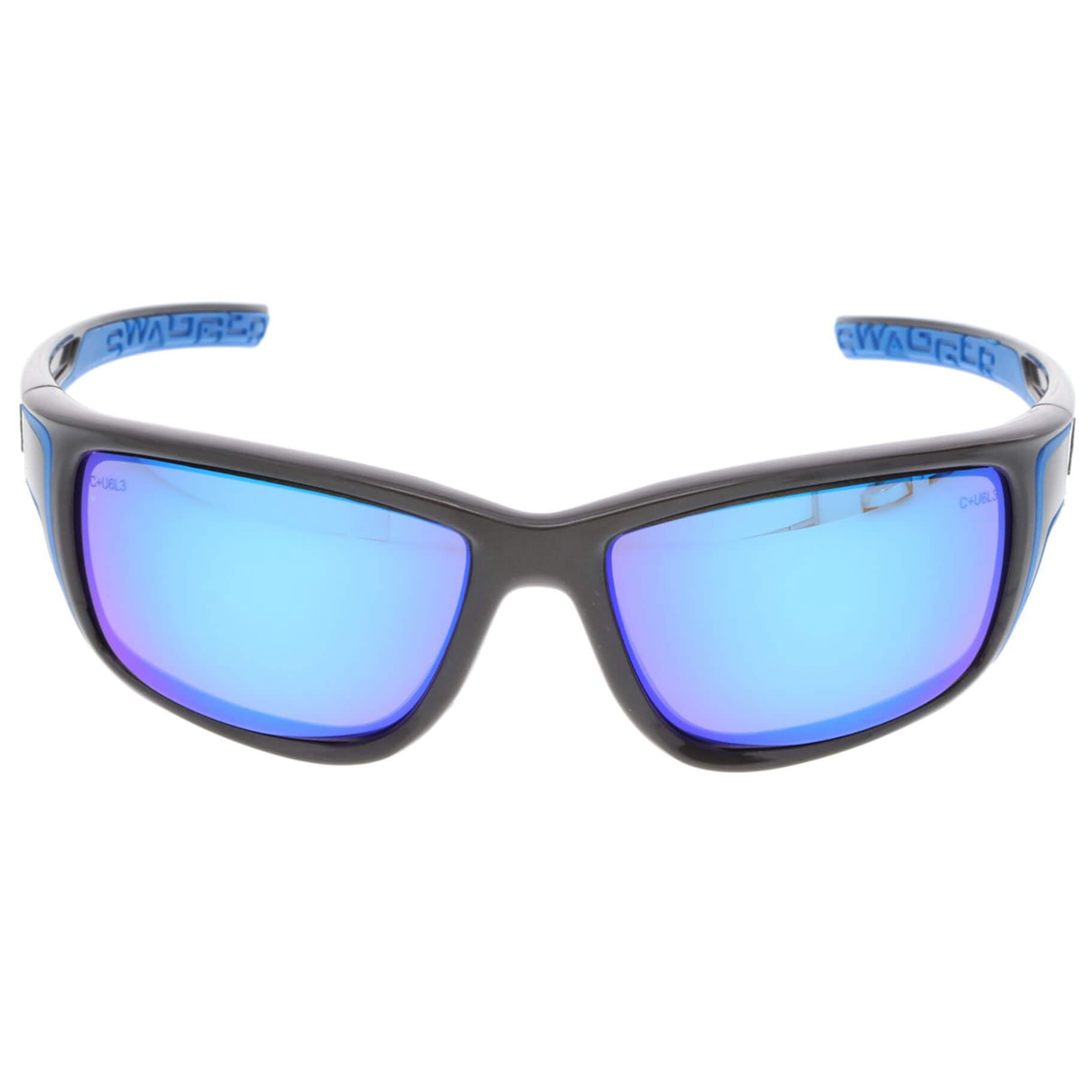 MCR Safety Swagger SR4 Safety Glasses with Gun Metal Frame and Blue Diamond Mirror Lens-Safety Glasses USA-4