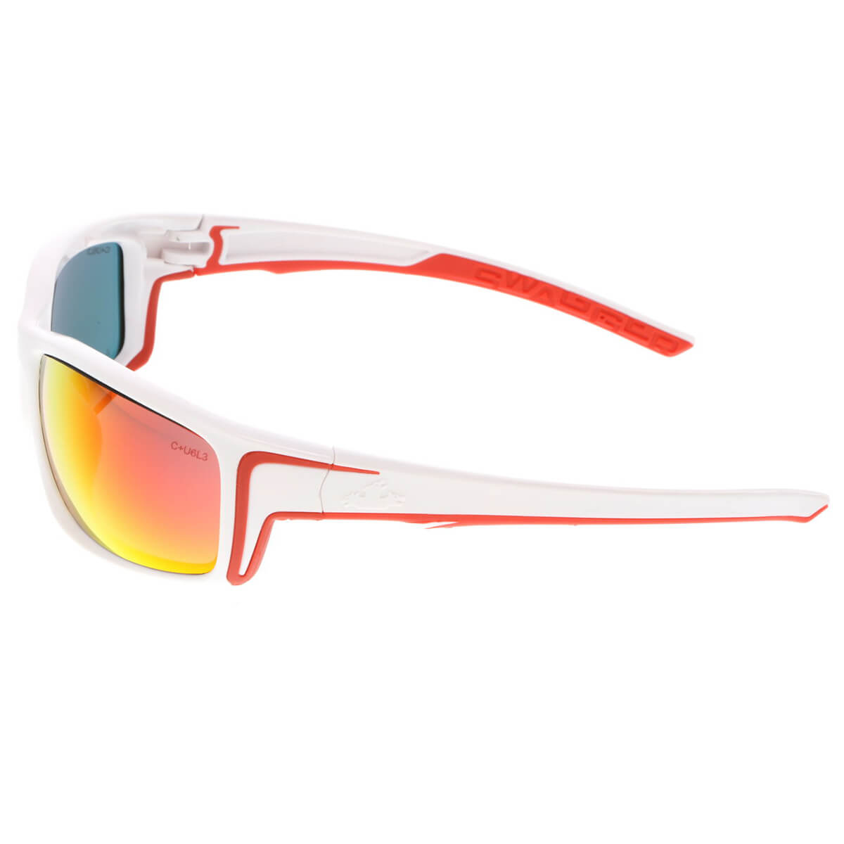 MCR Safety Swagger SR4 Safety Glasses with White Frame and Fire Mirror Lens-Safety Glasses USA-5