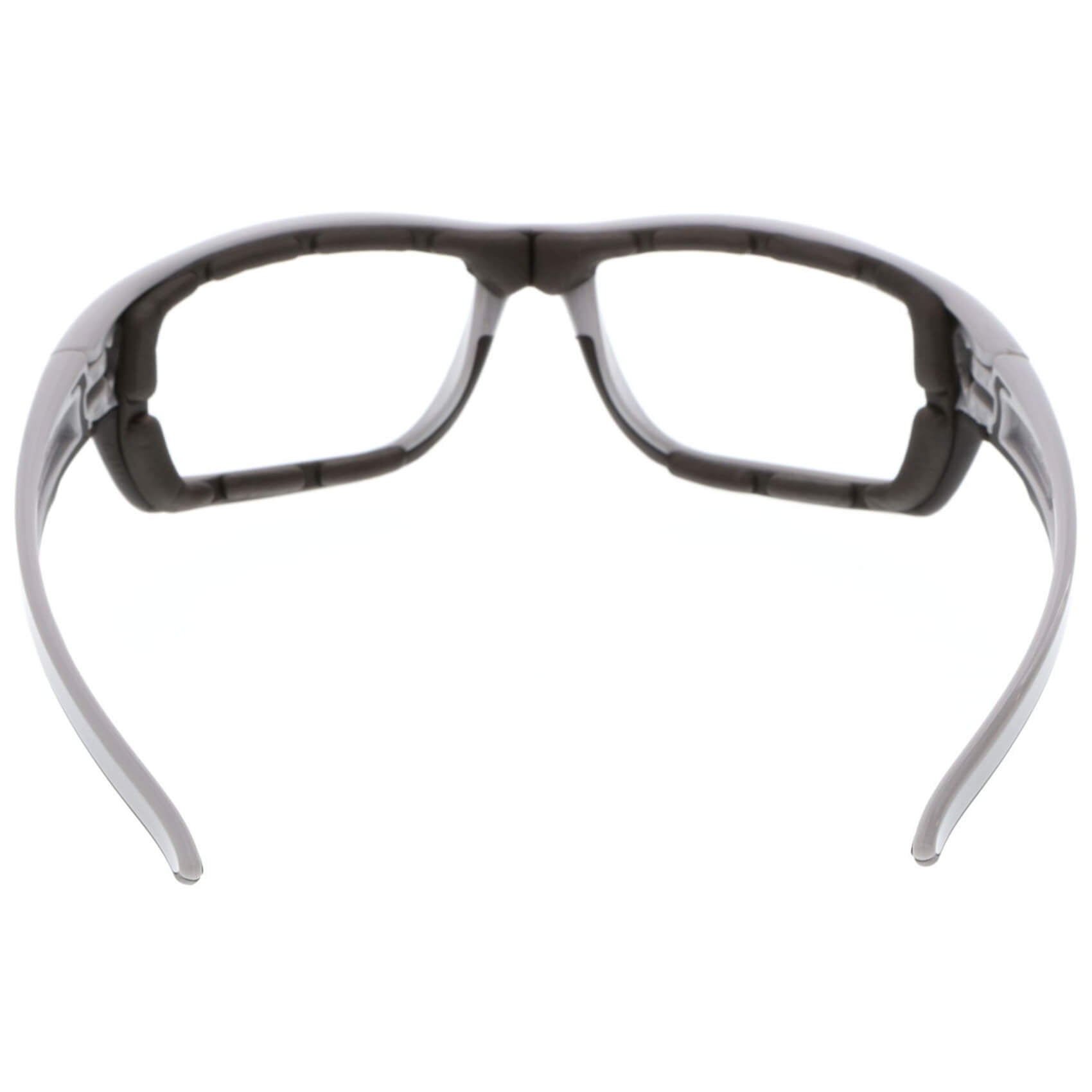 MCR Safety Swagger SR5 Foam-Lined Safety Glasses with Gray Frame and Clear MAX6 Anti-Fog Lens-Safety Glasses USA-5