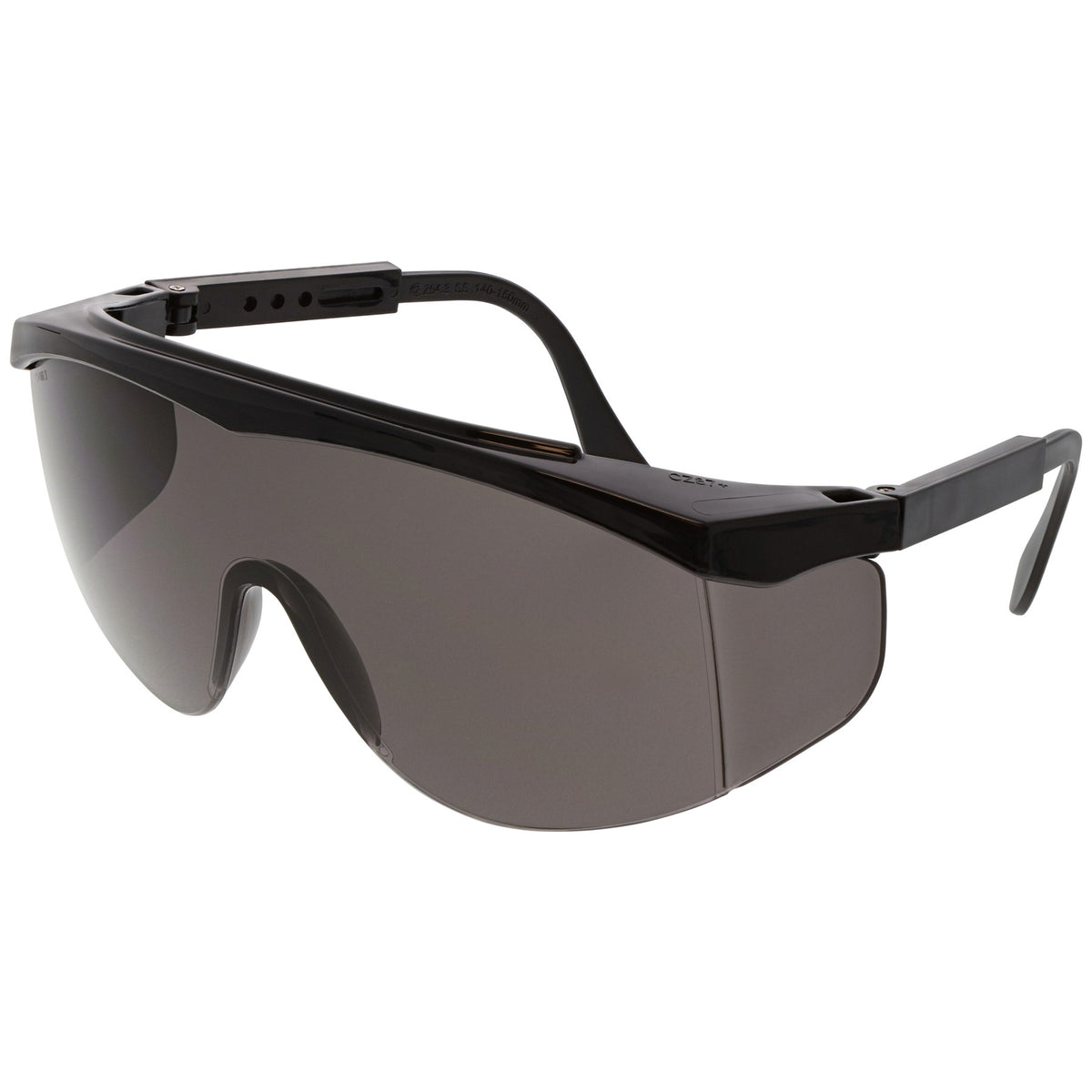 MCR Safety SS1 Safety Glasses with Black Frame and Gray Lens