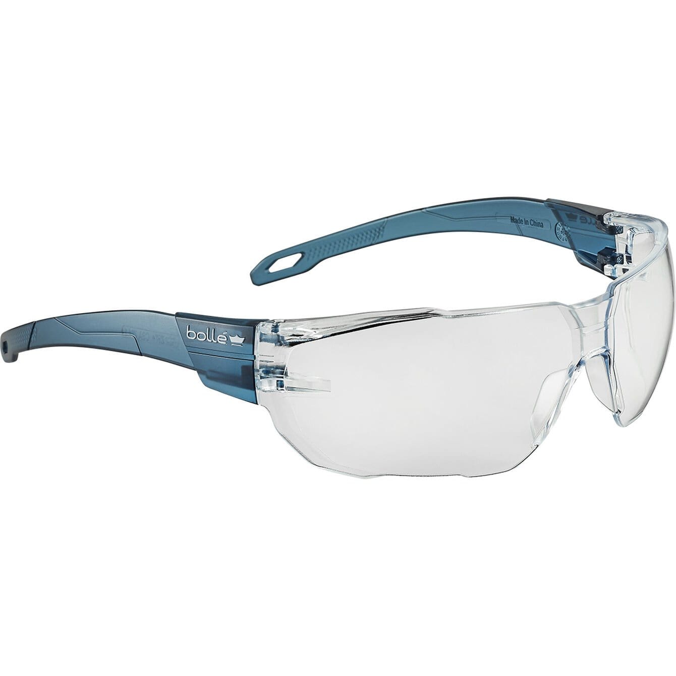 Bolle Swift Safety Glasses with Clear Lens Temple View