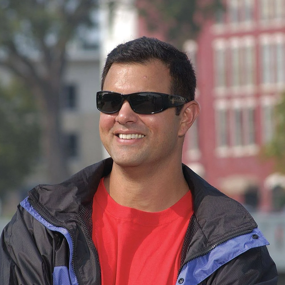 Man wearing Smith & Wesson 21303 Elite Safety Glasses with Smoke Anti-Fog Lenses Outdoors