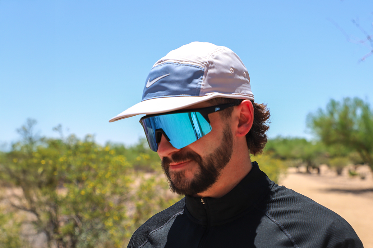 Detour Surge Safety Sunglasses with Matte Black Frame and Electric Blue Lens-Safety Glasses USA