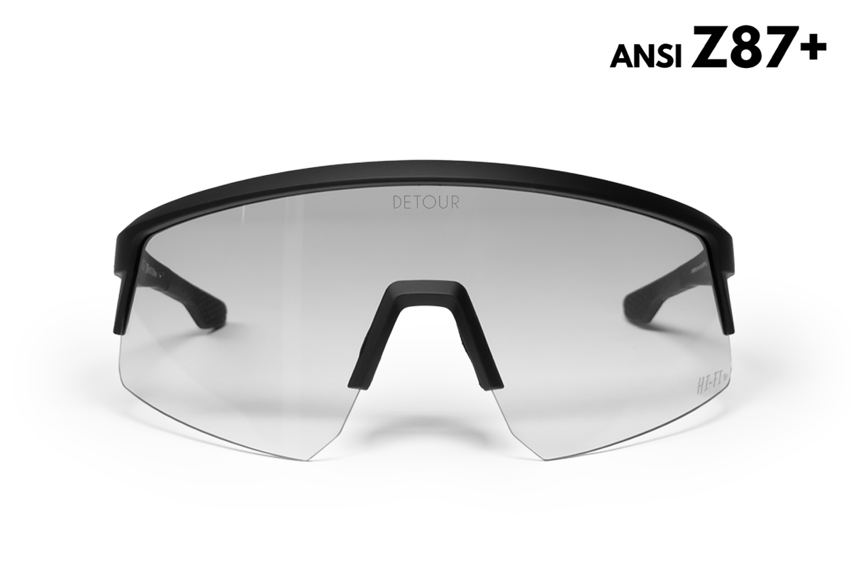 Detour Surge Safety Glasses with Matte Black Frame and Crystal Clear Lens-Safety Glasses USA