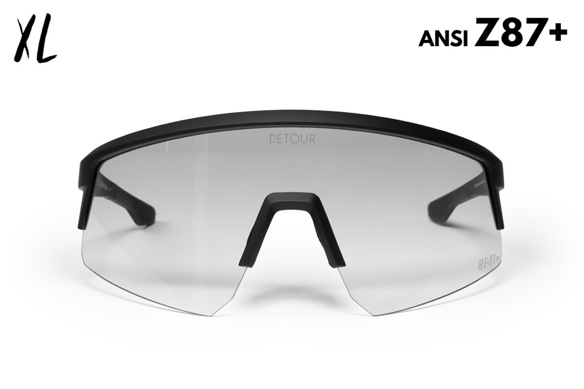 Detour Surge XL Safety Glasses with Matte Black Frame and Crystal Clear Lens-Safety Glasses USA