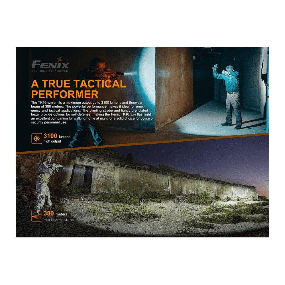 Fenix TK16 V2.0 Tactical Flashlight - 3100 Lumens--Safety Glasses USA-5