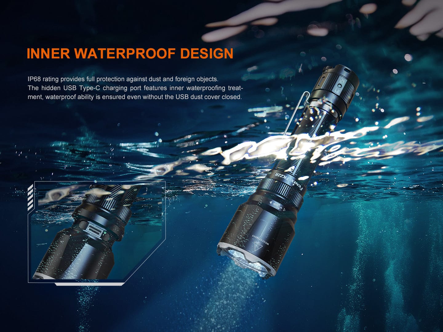 Fenix TK22R Rechargeable Tactical & Duty Flashlight - 3200 Lumens-FX-TK22R-Safety Glasses USA-10