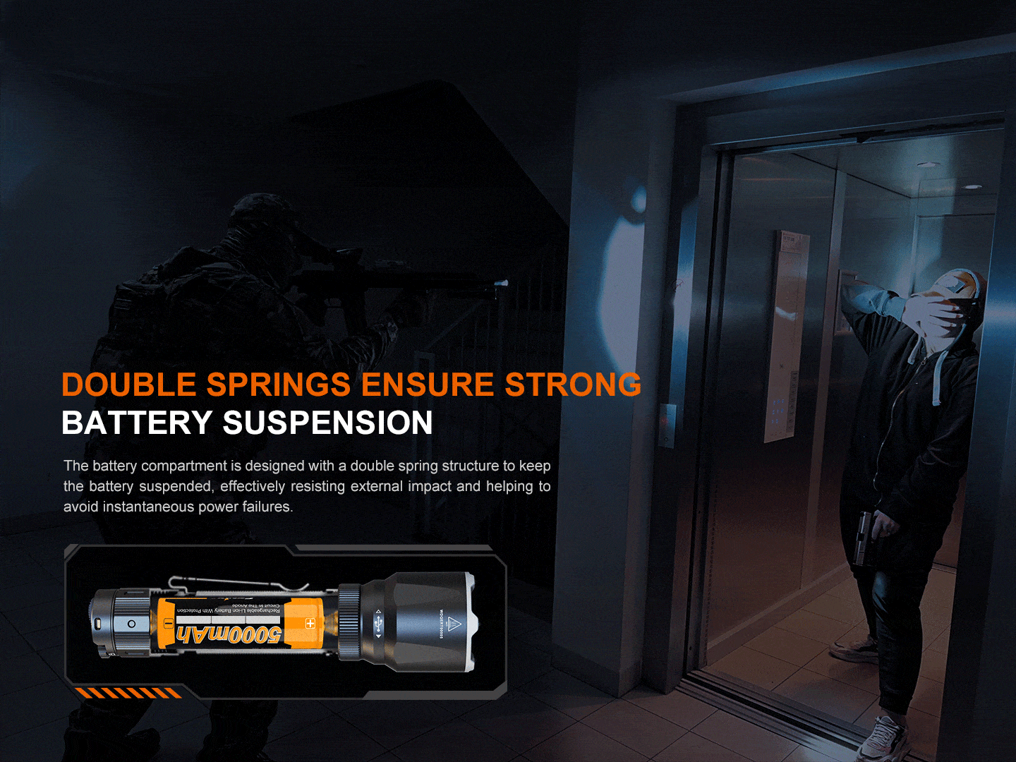 Fenix TK22R Rechargeable Tactical & Duty Flashlight - 3200 Lumens-FX-TK22R-Safety Glasses USA-15