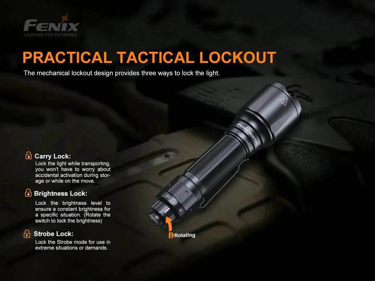 Fenix TK22 TAC Tactical Flashlight - 2800 Lumens-sku-44858656457000-Safety Glasses USA-7