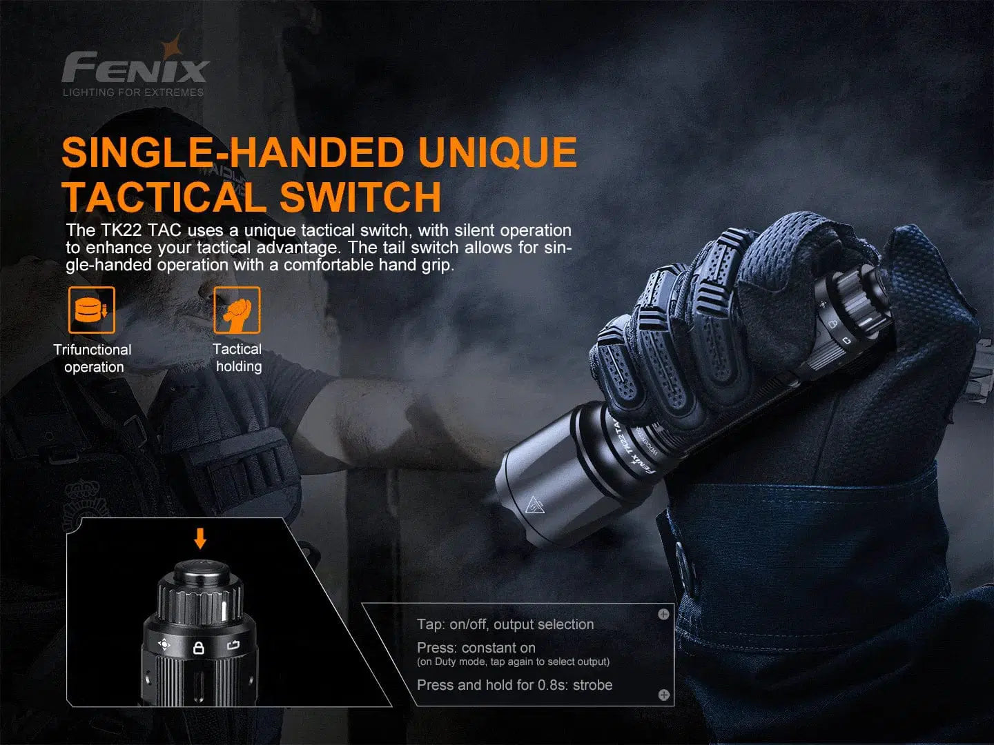 Fenix TK22 TAC Tactical Flashlight - 2800 Lumens-sku-44858656457000-Safety Glasses USA-2